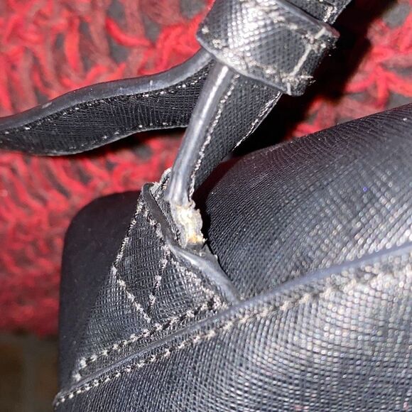 MICHAEL KORS Cindy Large Saffiano Leather Backpack Black - Picture 12 of 13